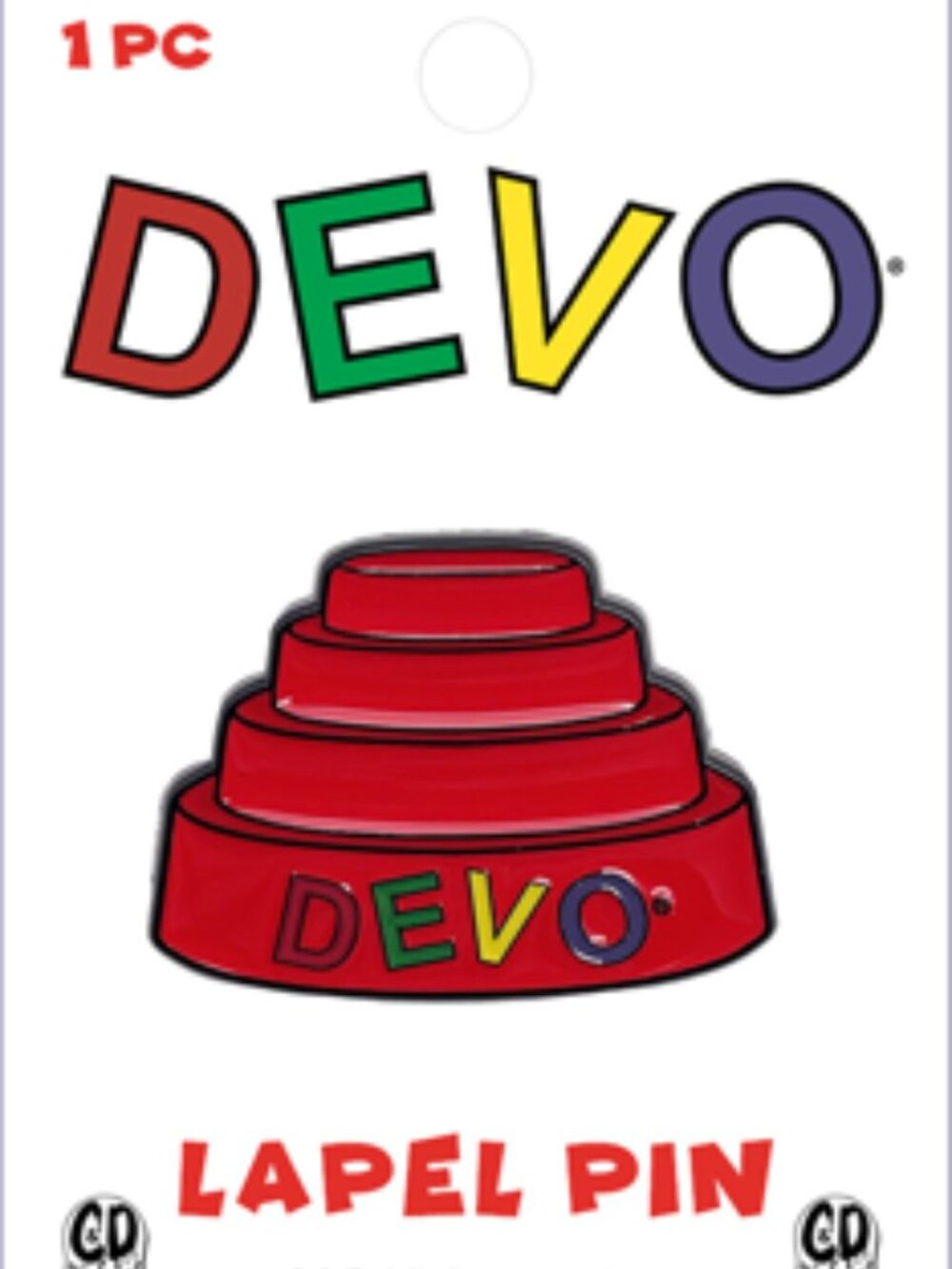 DEVO Dome Hat with Logo- Enamel Pin - 80s New Wave Synth-Pop Music Gift